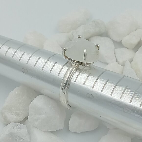 Sterling Silver Raw Rock Crystal Quartz - Picture 14 of 14